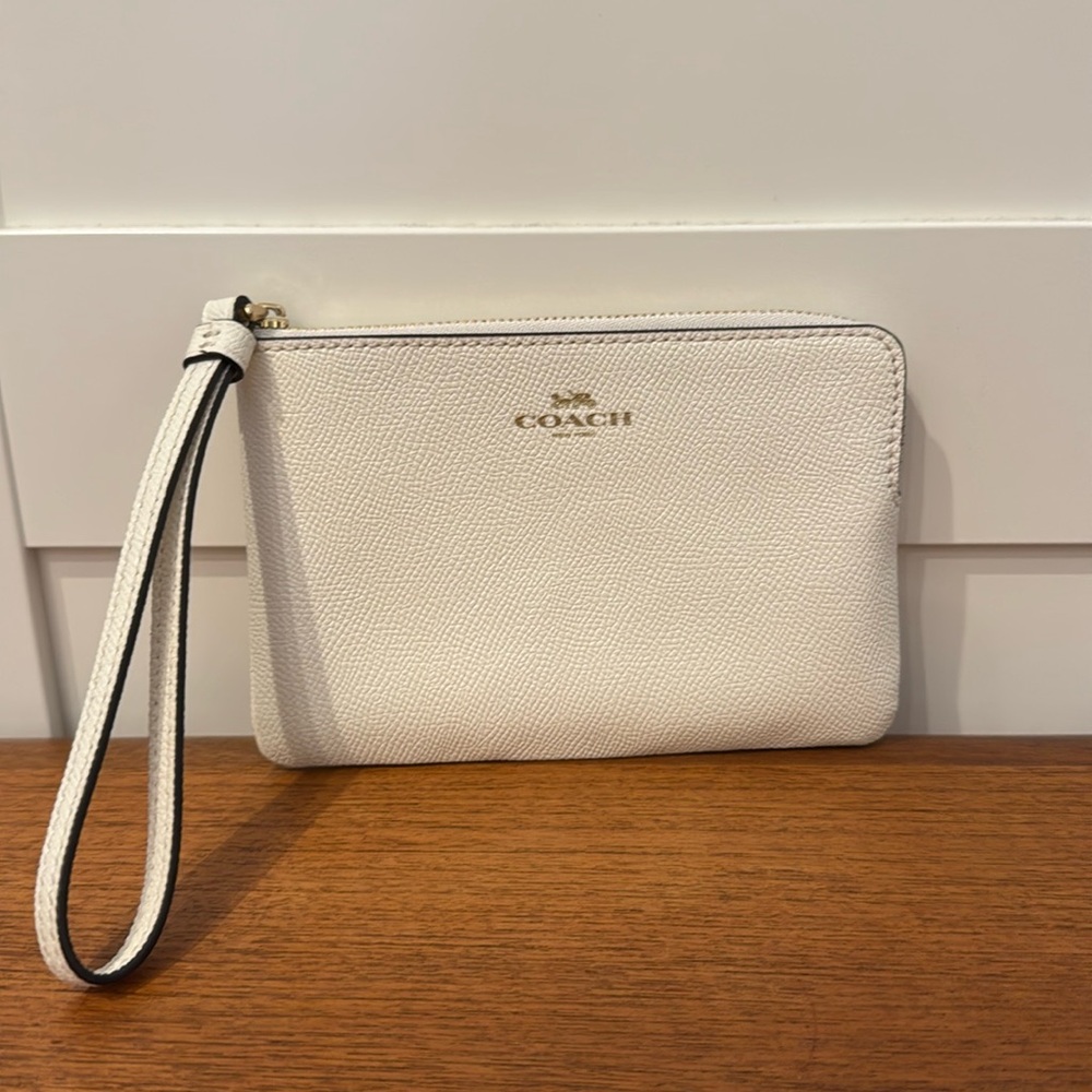 Coach Wristlet or Pouch in Chalk